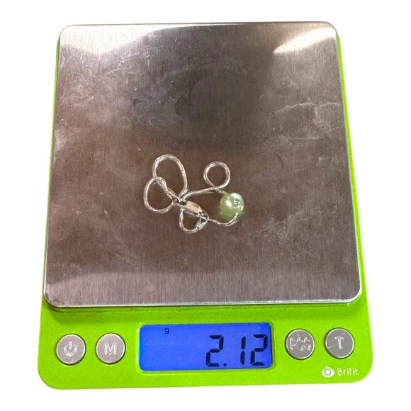 Sterling Silver 925 Snake Chain Bracelet For Charm Beads Green Gemstone 7.5" - Picture 5 of 8